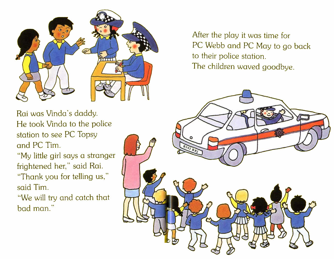 Ladybird - Topsy Tim Books - Meet The Police (10),绘本,绘本故事,绘本阅读,故事书,童书,图画书,课外阅读